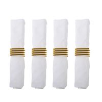 anillos de servilleta cuadrados - set de 4