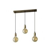 lampara celso 3xe27 cueroambar bombillas incluidas 24w 2700k 2250lm regx64x13 cm