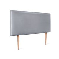 cabecero de polipiel liso 90x105cm con patas camas 8090 - plata