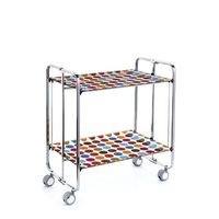 carrito auxiliar plegable bauhaus cromado con ruedas r 2 niveles y 4 posiciones06