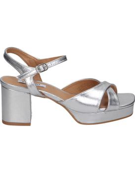 Sandalias De Tacón Para Mujer Chk10 Flora 25 Plata 36