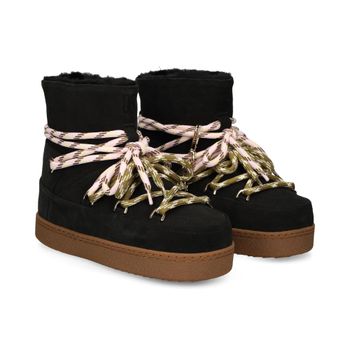Inuikii Botines Planos Mujer - Negro Talla 39