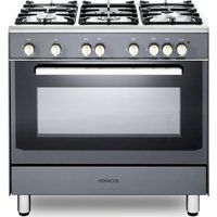 kenwood ck307g sl 90 cm gas range cooker - grey  chrome grey