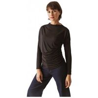skfk camiseta manga larga t-shirt anadela - black para mujer