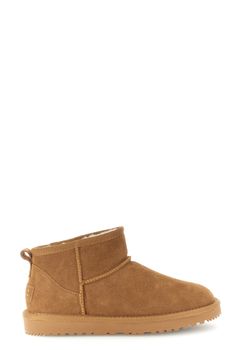 botines de ante con suela elevada camel 37