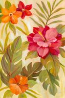 cuadro flores corales impresion sobre lienzo 60x90cm