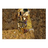 papel pintado 3d - klimt inspiration - golden kiss 250x175 cm