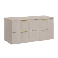 mueble bajo lavabo 120cm encimera paneles de melamina y mdf beige