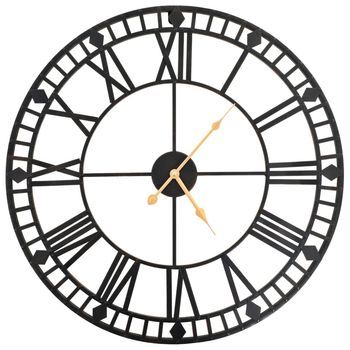 Reloj De Pared | Reloj Mural Vintage Movimiento Cuarzo Metal 60 Cm Xxl Cfw168157 Cfw42503