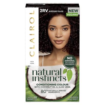 Clairol Natural Instincts Hair Dye 2RV Burgundy Black