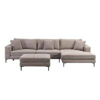 sofa con reposapies bellano - 340 x 188 cm cordon beige