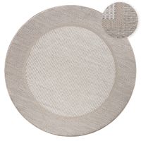 alfombras de interior y exterior verona beige 120 cm redondo