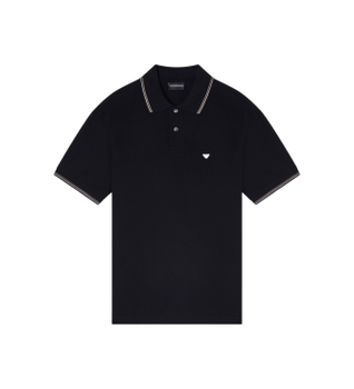 Emporio Armani para hombre. EM004607_AF23090 Polo de Algodón negro (XXL), Casual, Manga corta