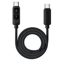cable tipo c a tipo c 5a pd100w con control tactil y pantalla digital hd carga rapida transmision de datos nucleo de