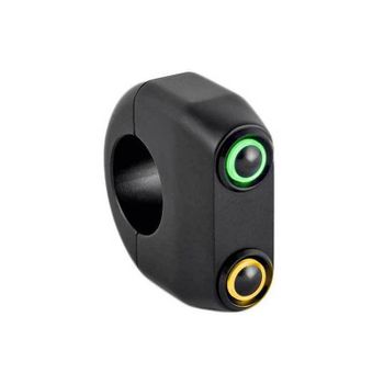 Juego de botones 1'' Rebel Moto M-Switch 2 LED negro