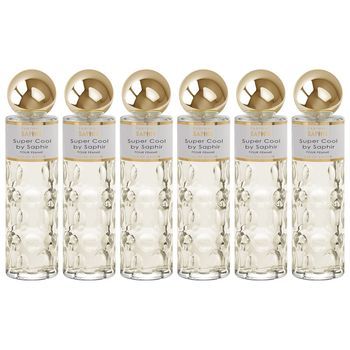 Pack De 6 Eau De Parfum Mujer Saphir Super Cool 200 Ml