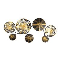 decoracion pared de metal eysan multicolor 82x39x7 cm