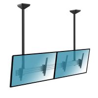 kimex soporte de techo para 2 pantallas de tv 45-55 altura 150cm vesa 600x400 max 50kg