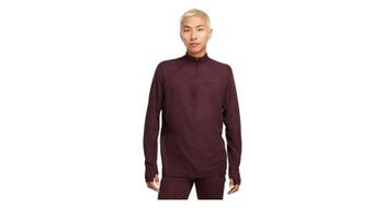Camiseta de media cremallera nike trail roja para hombre