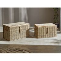 baul mimbre con tapa madera natural 70x40x40 cms s2