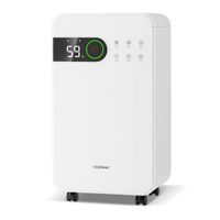 costway deshumidificador de aire portatil y silencioso 15 l con temporizador modo de sueno y indicador led 28 x 205 x 50 cm blanco