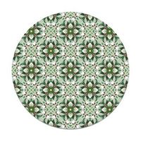 panorama alfombra vinilica baldosa modelo oriental redonda verde 150x150 cm