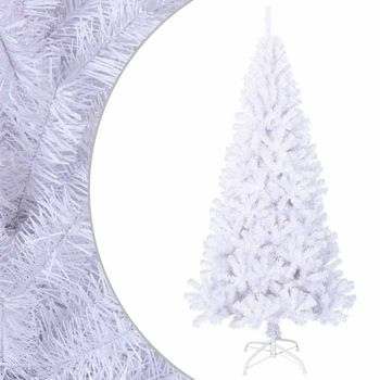 Árbol De Navidad Artificial Con Ramas Gruesas Pvc Blanco 210 Cm Vidaxl