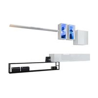 conjunto de muebles de salon estilo industrial switch m1 r blanco r led integrados r diseno moderno