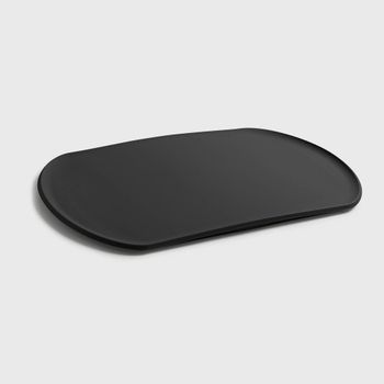 Tabla de cortar de polipropileno negro mate 35x22,5 cm