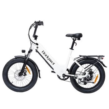 Bicicleta Eléctrica Bodywel F20, Todoterreno, 48 V, 13,5 Ah, Color Blanco