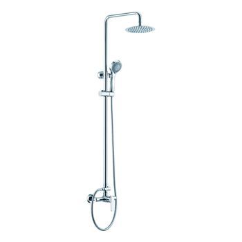 Set De Ducha Extensible En Acero Y Latón Cromado Con Ducha Extraplata Ø20