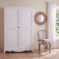armario de pino macizo blanco de 130 cm