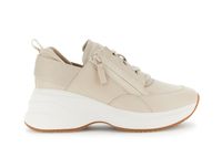 zapatillas de running con cremallera y forro de piel beige