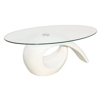 Mesa De Centro  115 X 64 Cm  Fibra - Blanco