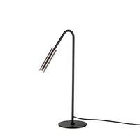 vega - lampara de mesa led de metal negro