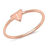 anillo piramide plata 925 chapado en oro rosa