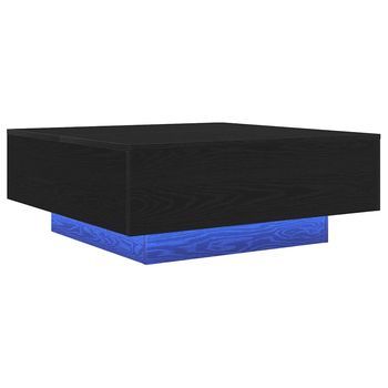 Mesa De Café - Mesa De Centro - Mesa Baja Roble Negro 80 X 80 X 31 Cm Madera De Ingeniería