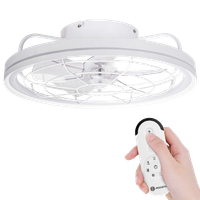 aigostar ventilador de techo con luz y mando a distancia ventilador de techo silencioso con temporizador y luz nocturna 6 velocidades led dimmerabile motore dc reversibile