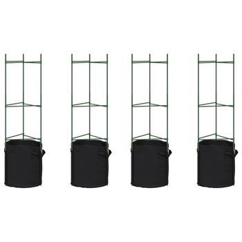 Tutores Para Tomates Con Bolsa 4 Uds De Acero Y Pp 116 Cm Vidaxl