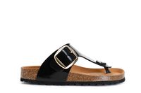 zapatilla chancla de mujer con hebilla black