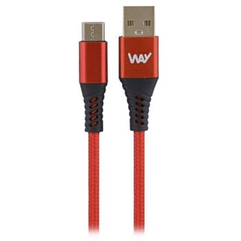 Cable TnB WAY USB A USB-C 2 m Rojo