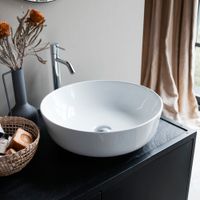 lavabo redondo de ceramica   42 cm