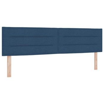 Cabecero，panel De Cabecero Led Con Tiras Led Con Cabecera Manual Azul 180 Cm Tela