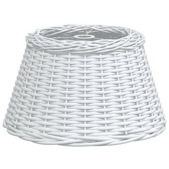 Pantalla Para Lámpara De Techo Mimbre Blanco Ø50x30 Cm Vidaxl