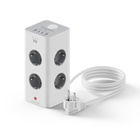 ewent ew3864 regleta 8 tomas shucko 2usb-a2usb-c