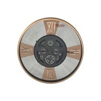reloj pared metal cristal 80x95x80 negro