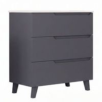 kibath mueble de bano con lavabo victoria 100x45 cm acabado grafito mate 3 cajones con patas