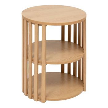 Mesa Auxiliar Redonda De Tablillas 40x40x48cm