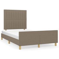 cama de matrimonio  cama de adulto  estructura de cama sin colchon tela gris taupe 120x200 cm