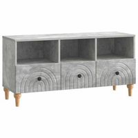mueble de tv 102 x 345 x 50 cm gris concreto vidaxl